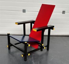 Replica Rietveld Chair (Red Blue Chair, 20th Century)