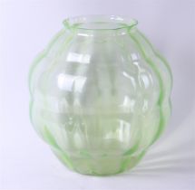 Large Anna Green Glass "Flora" Vase (A.D. Copier Design)