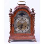 "English" Table Clock with Moon Indication and Brass Frames