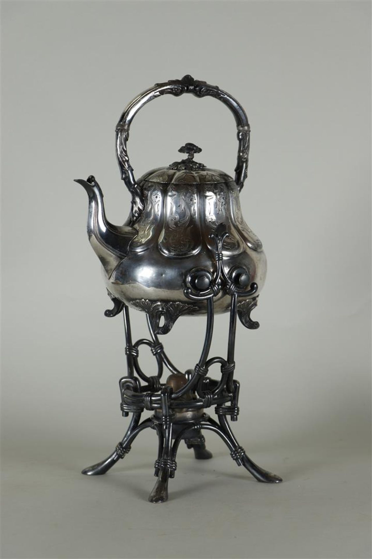 Silver-Plated 19th Century Christoffle Hot Water Boiler (Marked 'Christoffle' on the Bottom, France,