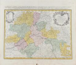 Johann Baptista HOMANN (1664-1724) Map depicting Orleans and surroundings