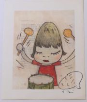 Yoshimoto Nara (B.: Hirosaki, Aomori, Japan 1959), (after), Banging the Drums