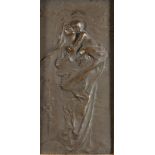 Bronze Relief of Madonna and Child (Unclearly Signed, Italy, Ca. 1890)