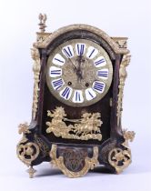 19th Century Table Clock with Copper Frames (Restoration Object, Parts Shortage)