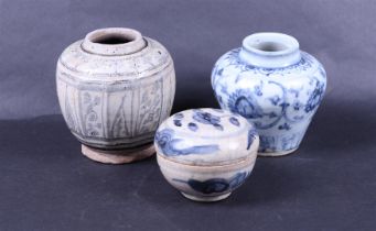 One lot consisted of a Swatov ginger jar, and an ointment box, plus an early provincial Ming jar.