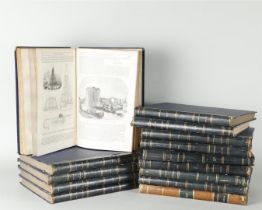 A large lot of 19th century bound Magasin Pittoresque magazines. Equipped with many prints. 
