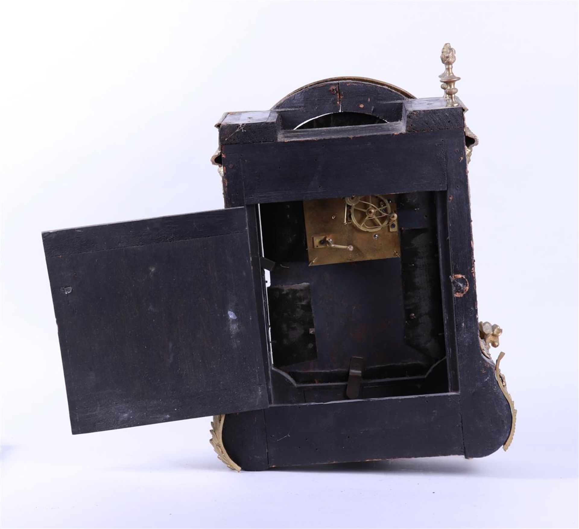 19th Century Table Clock with Copper Frames (Restoration Object, Parts Shortage) - Image 3 of 5