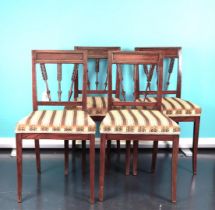 Lot of 4 Ear of Corn Chairs with Velvet Upholstery (Holland, 18th Century)