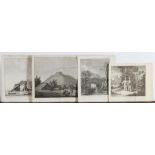 A lot consisting of (4) engravings of various scenes (James Cook), 18th century.
