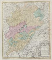 Johann Baptista HOMANN (1664-1724) Map of Burgundy - Comitatus Burgundiae