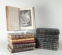 A large lot of 19th century bound Magasin Pittoresque magazines. Equipped with many prints.