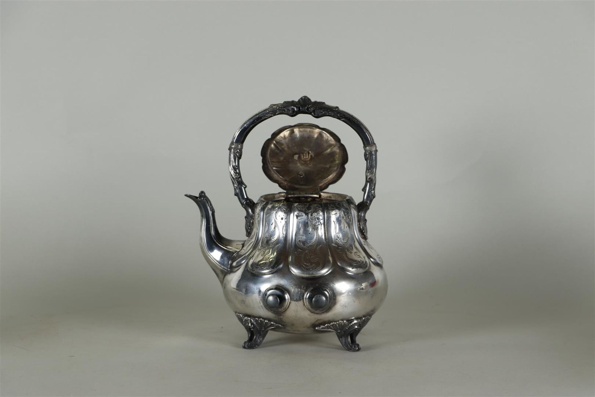 Silver-Plated 19th Century Christoffle Hot Water Boiler (Marked 'Christoffle' on the Bottom, France, - Image 4 of 10