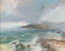 Giuseppe Casciaro (Ortelle 1863 - 1943 Naples), Storm off the coast of Naples, signed (bottom right)