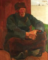 Willy Sluiter (Amersfoort 1873 - 1949 The Hague), Volendam fisherman squatting,