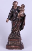 Wooden Sculpture of Madonna and Child (18th Century)