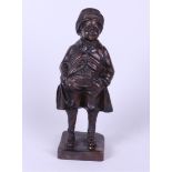 Brown Patinated Bronze Sculpture of a Little Boy (20th Century)