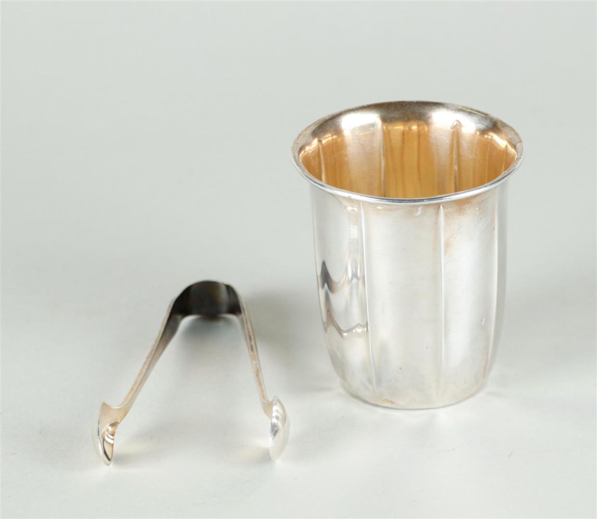 A silver spoon vase, assorted silver spoons and a lump tongs - Image 2 of 3
