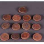 Collection of 13 Winter Relief Tokens