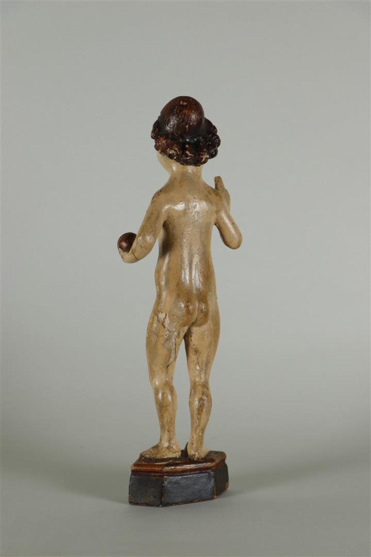 A polychromed limewood statue of Saint Odolphus (?), Germany 16th century.  - Image 3 of 9