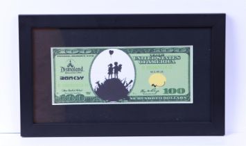 Banksy (born: Bristol, UK 1974), (after),Hundred dollar note