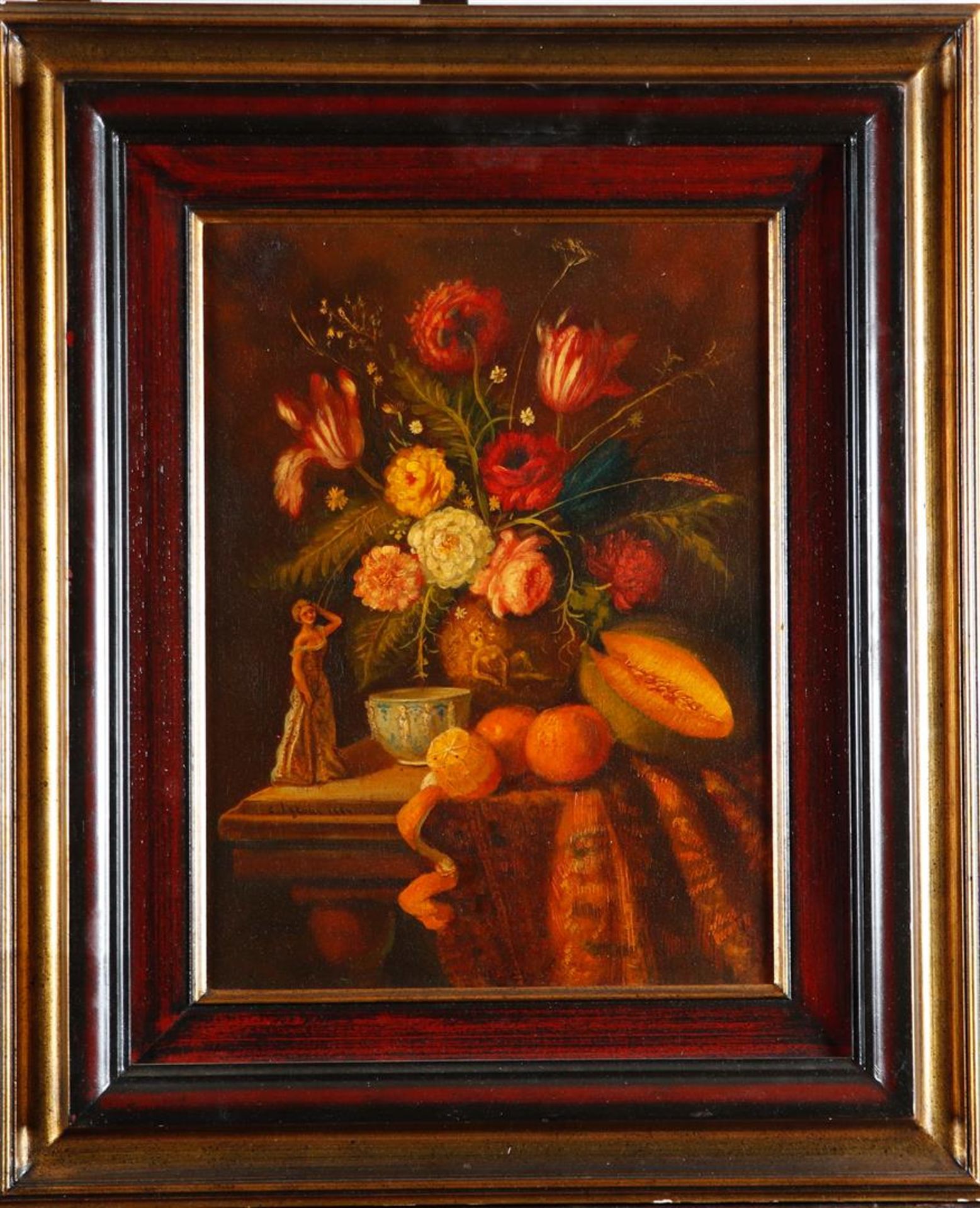 Signed, C. Latour, XXth, Still life of flowers on a plinth, signed (bottom left), oil on panel.
 - Image 2 of 4