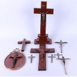 Lot of 9 Various Crucifixes (1900 and Later)