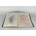 A folder with various pages with vertical maps from: Malte Brun, Atlas of the world, 19th century.