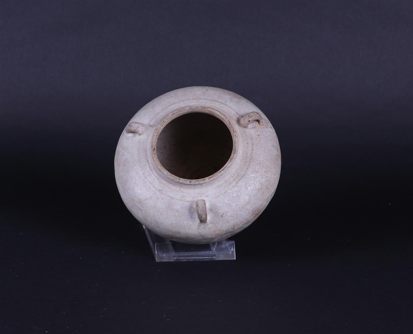 A lobed Celadon incense burner on wooden base with YinYang carving. China Ming, wooden base of later - Image 4 of 4