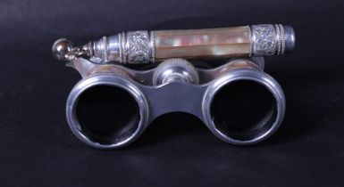 Mother-of-Pearl Glued Opera Glasses (Late 19th Century)