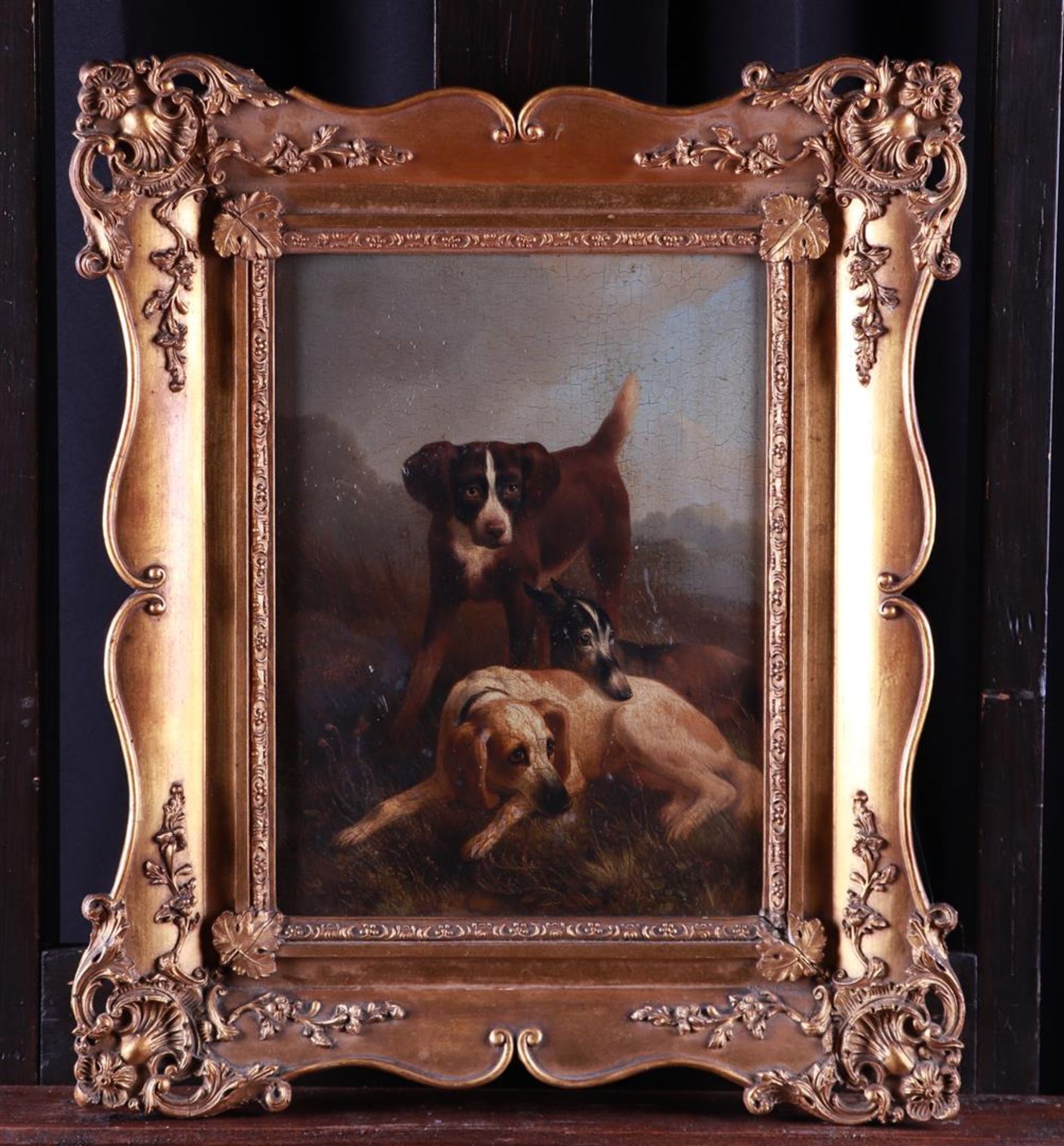 Around Henriette Ronner, Hunting dogs in a landscape, 
 - Image 2 of 3