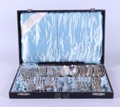 A 19th century silver cutlery consisting of 12 place settings.