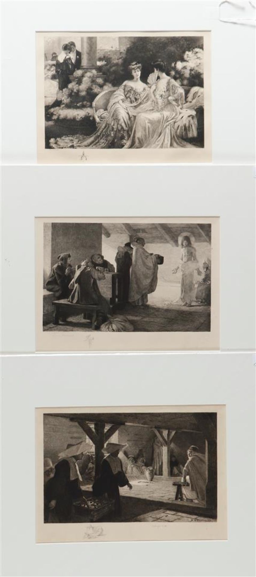 A lot consisting of (6) various prints, including nuns in the Holy Land, 19th century. - Image 3 of 3