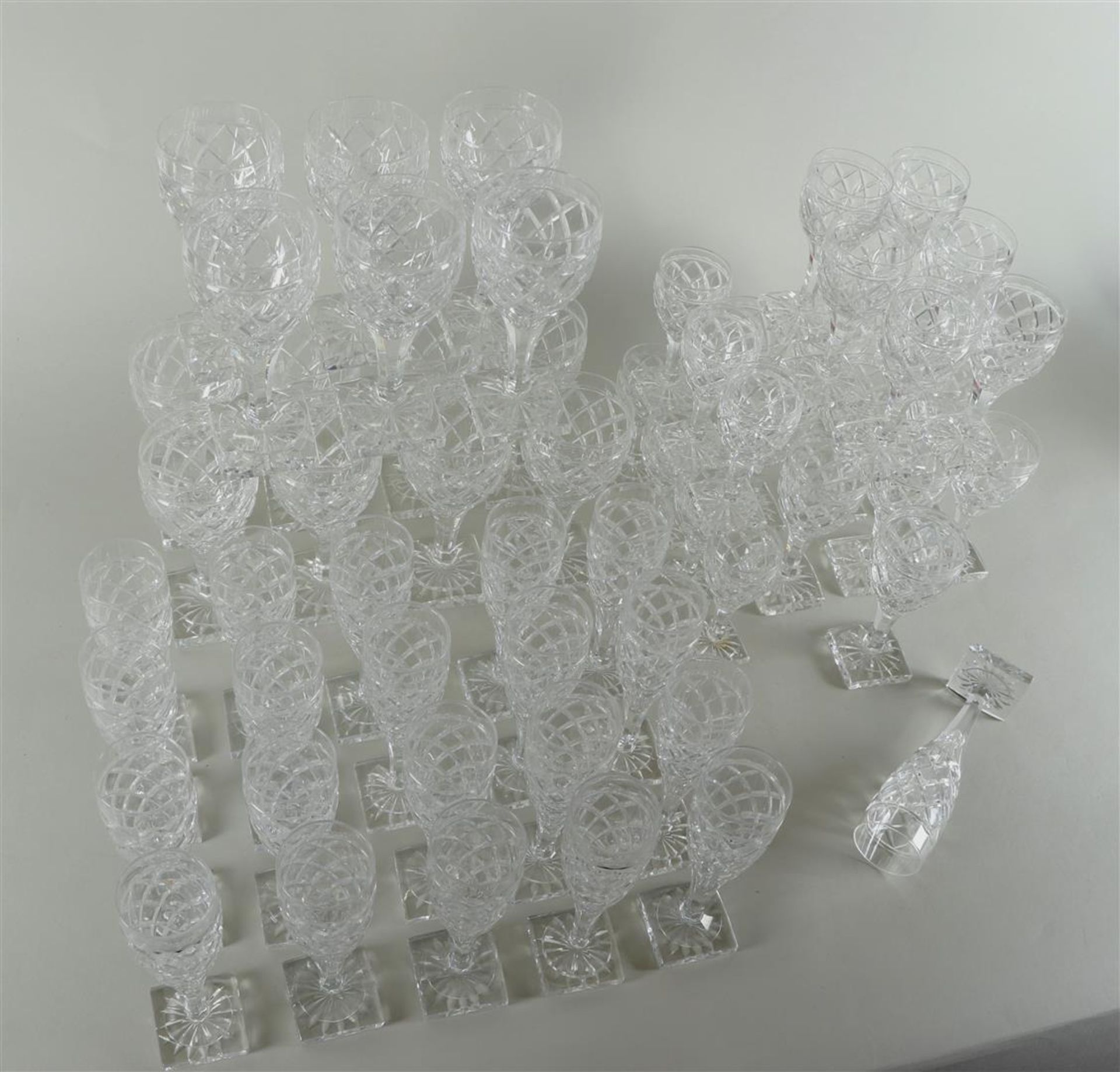 Large Lot of "Bohemian" Cut Clear Crystal Glass - Image 2 of 2