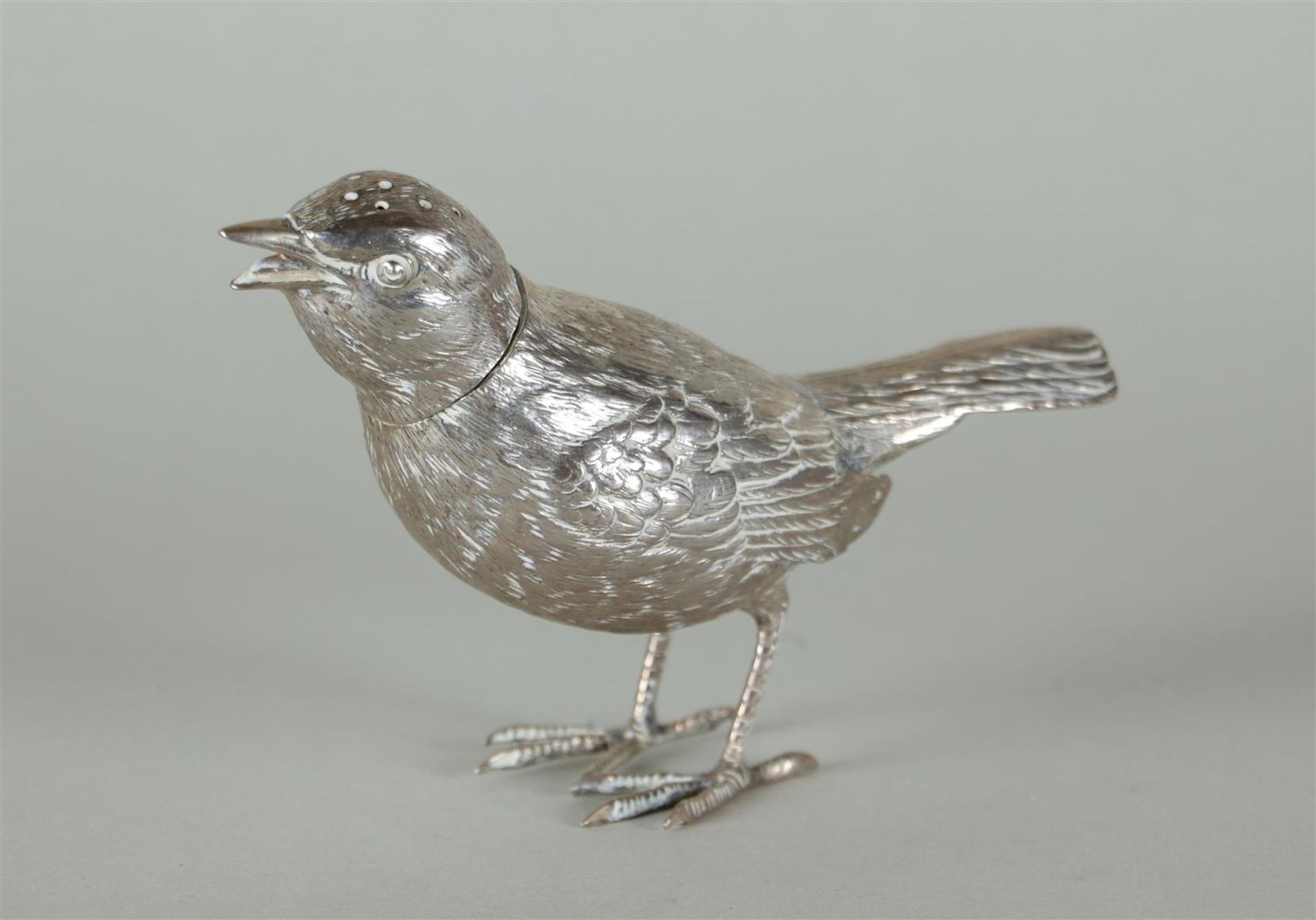 Silver table piece / spreader in the shape of a thrush - Image 3 of 7