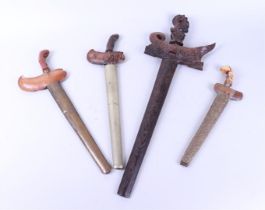 Lot of 4 Indonesian Kris (19th Century and Older)