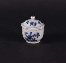 A porcelain lidded jar with floral decoration on the jar as well as on the lid. China, Qianlong.