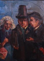 Johannes Kruysen (Liempde 1874 - 1938 Eindhoven), At the notary, signed with mark