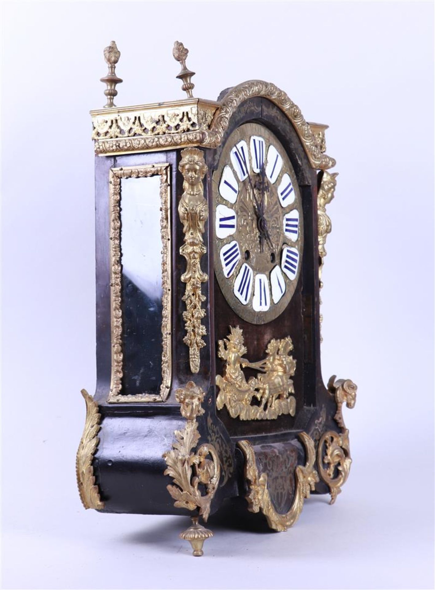 19th Century Table Clock with Copper Frames (Restoration Object, Parts Shortage) - Image 5 of 5