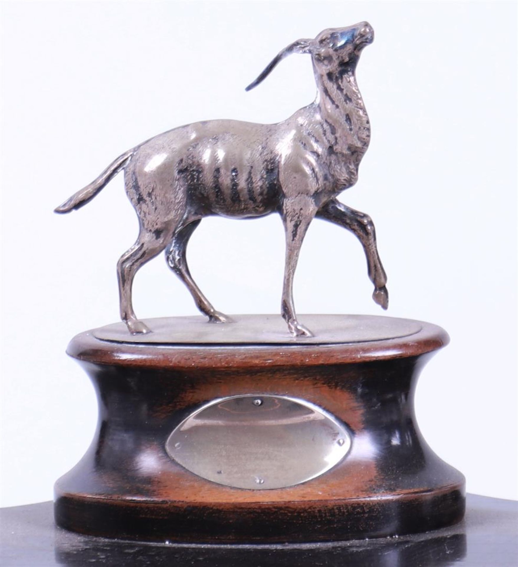 19th Century Inkstand with Silver Deer and Lids on Jars - Image 2 of 3