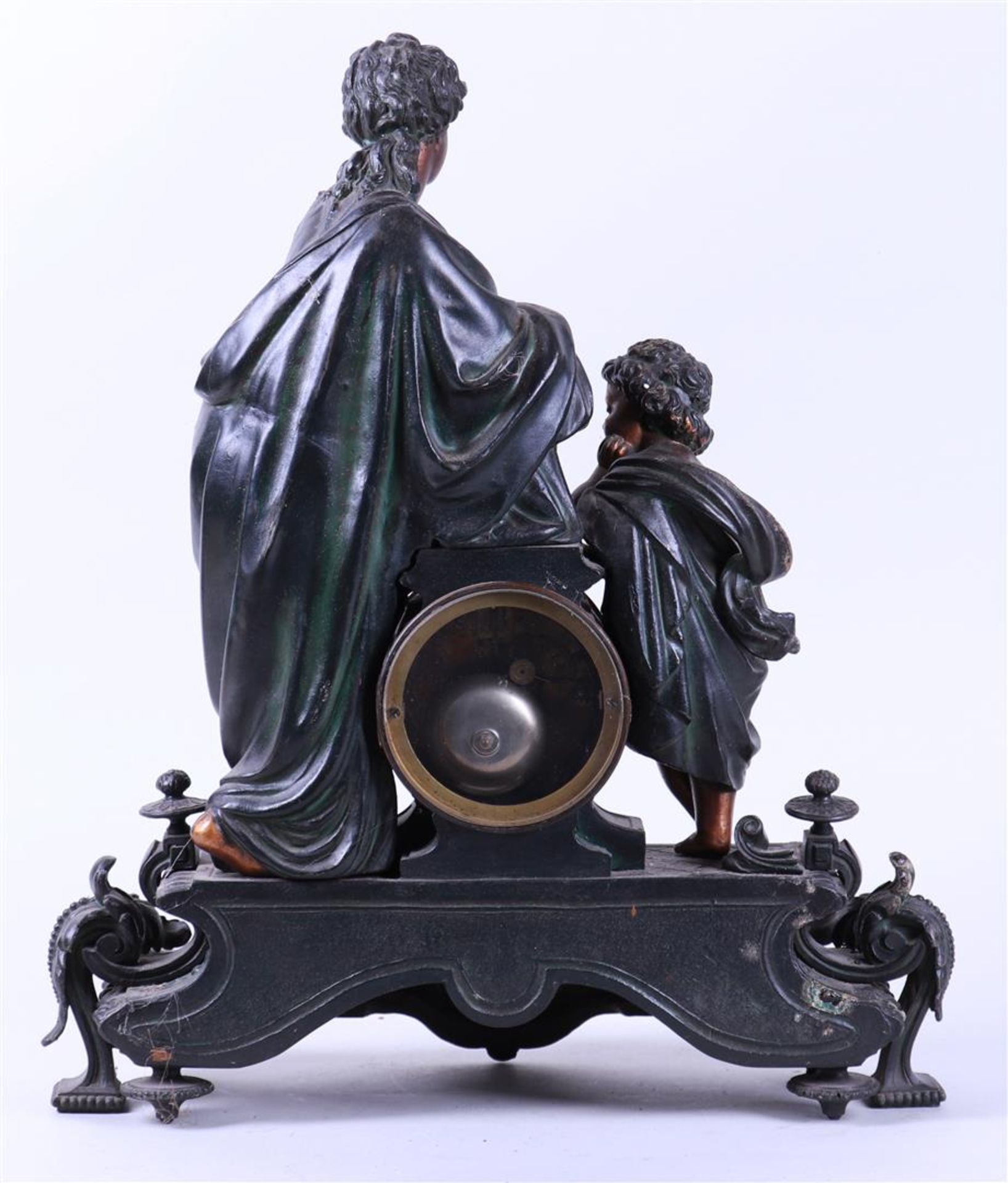 ZAMAC Mantel Clock with the Three Artes Libderalis Theme - Image 2 of 2