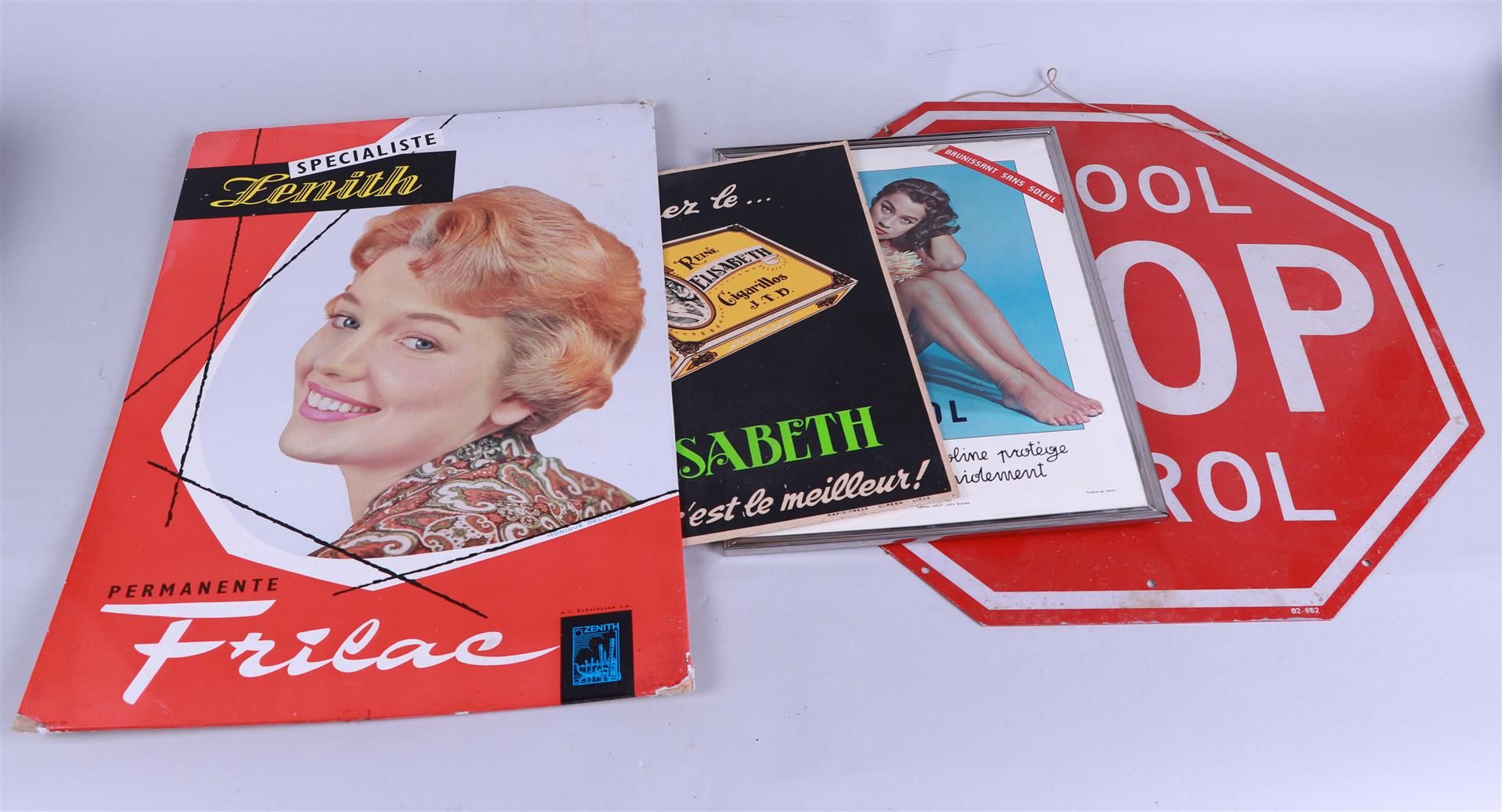 A lot of various vintage iron and cardboard partly advertising signs including Coca Cola. - Image 2 of 2