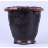 A leather fire bucket. 19th century.
