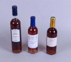 Lot of three bottles of Chateau le Lys 1995, De La Rougerie 2003 & Chateau Suau 2000.