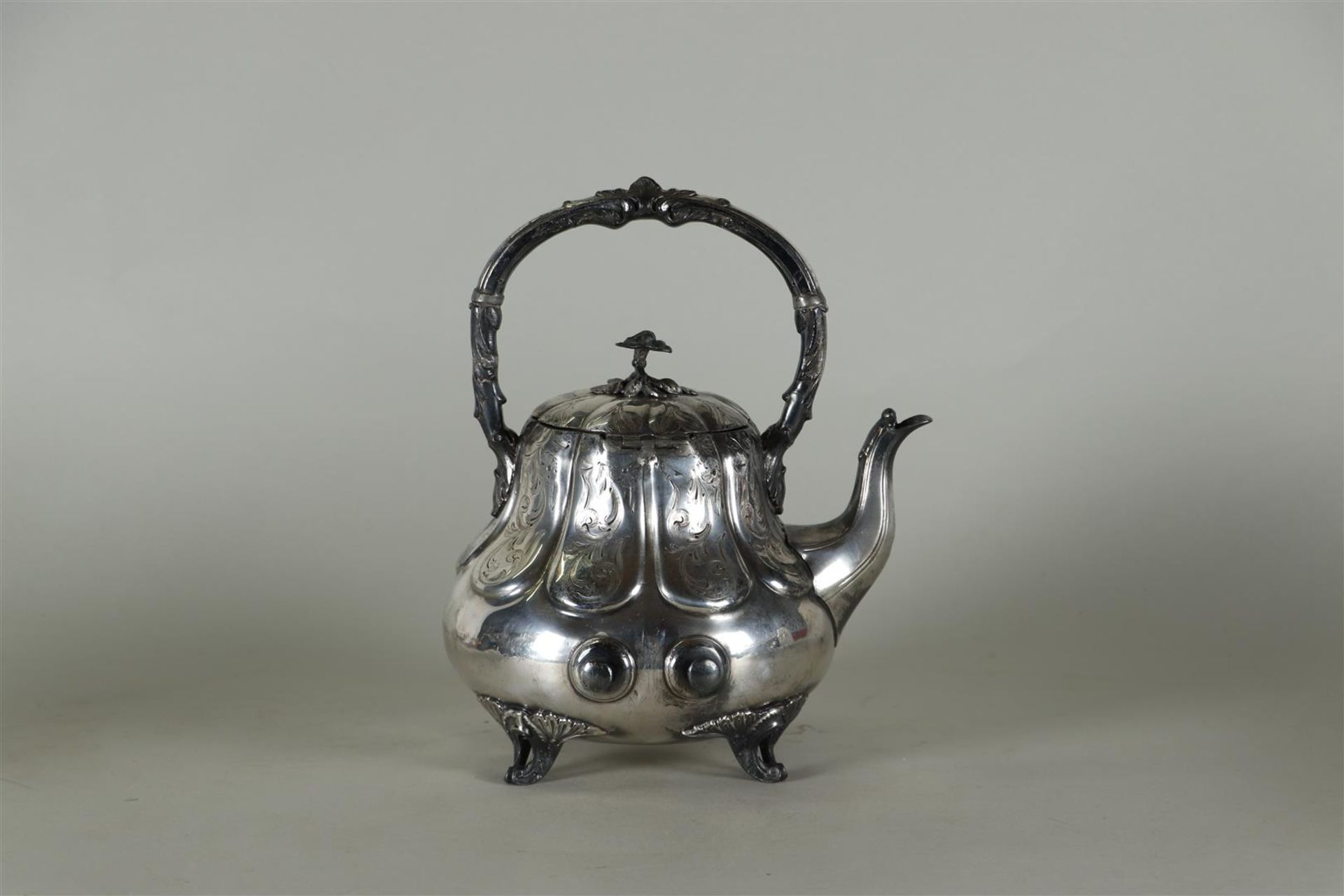 Silver-Plated 19th Century Christoffle Hot Water Boiler (Marked 'Christoffle' on the Bottom, France, - Image 3 of 10