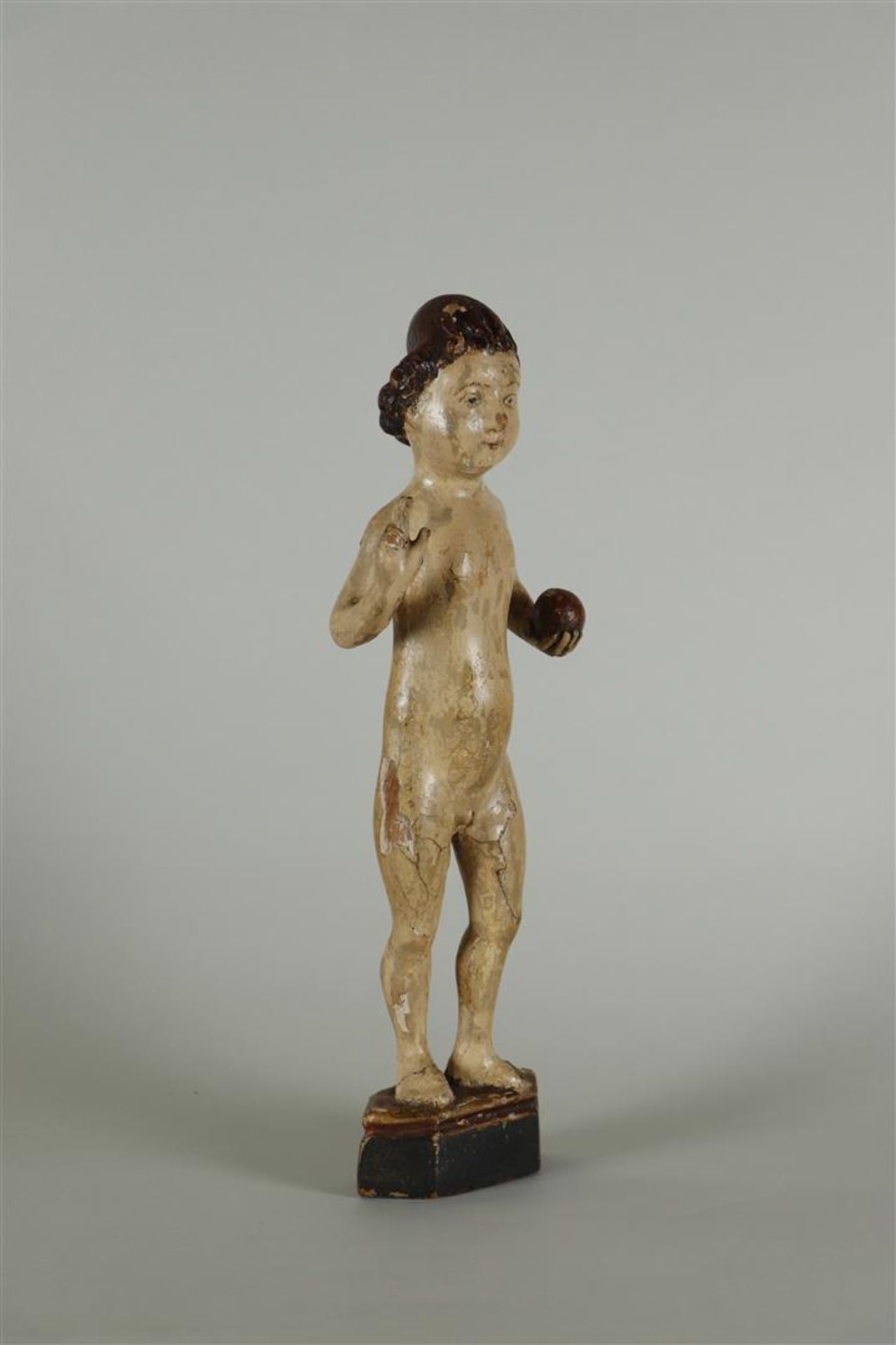 A polychromed limewood statue of Saint Odolphus (?), Germany 16th century.  - Image 6 of 9