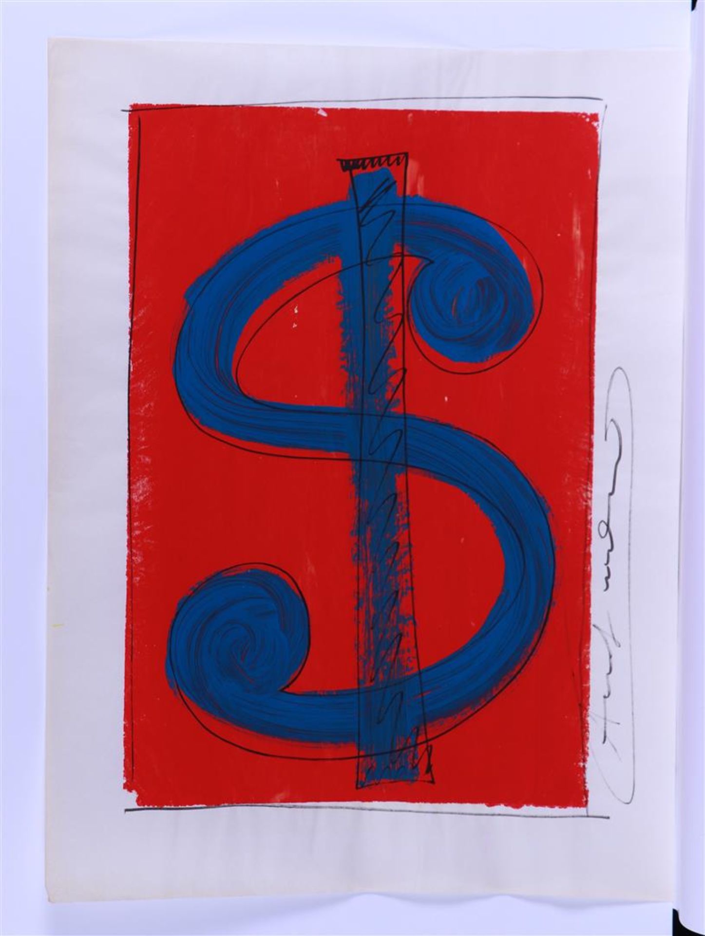 Andy Warhol Pittsburg, Pennsylvania 1928 - 1987 New York) (after), Dollar Sign on red ground