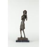 A dark patinated bronze sculpture 'The Scream' by Much annotated and numbered (in the base), 