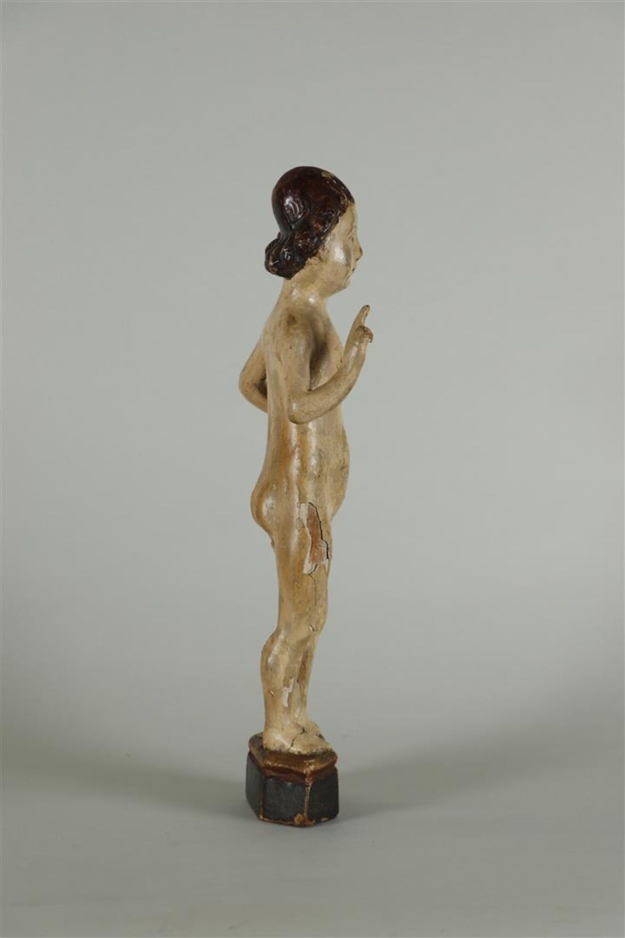 A polychromed limewood statue of Saint Odolphus (?), Germany 16th century.  - Image 5 of 9