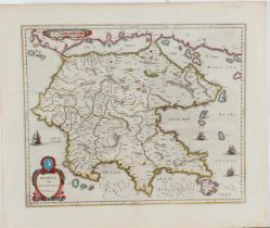Guiljelmus BLAEU (1600-1699), Map of Greece - Morea olim Peloponessis