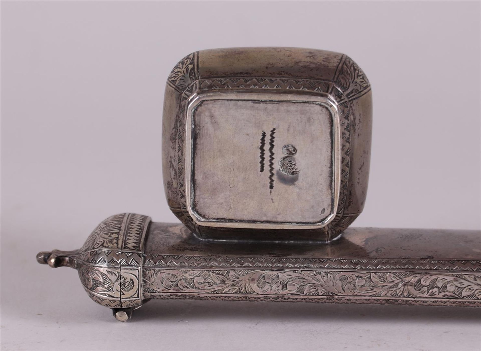 A Jogja silver, Indonesian travel inkwell, unclearly marked.  - Image 3 of 3